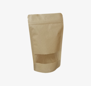 Papīra maisi ar logu un zip-lock aizdari