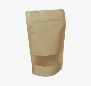 Papīra maisi ar logu un zip-lock aizdari